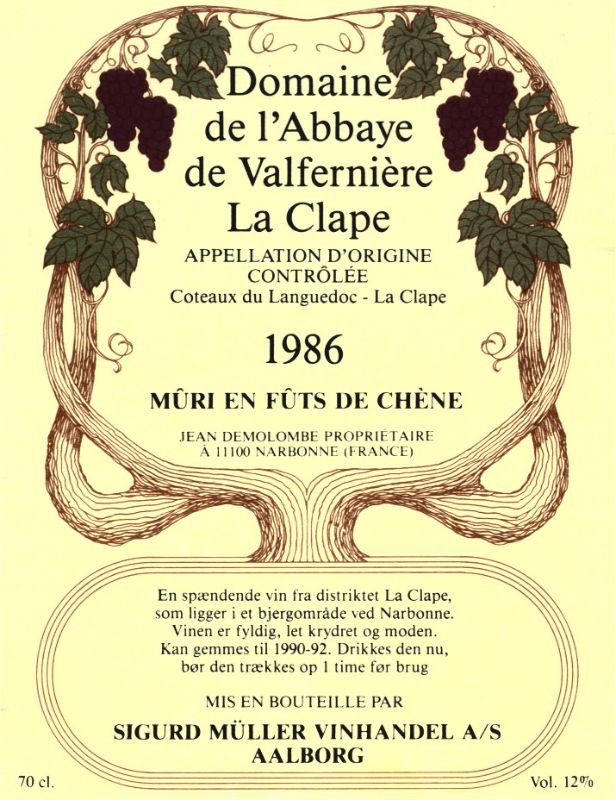 Languedoc-La Clape-AbbayeValferniere 1986.jpg